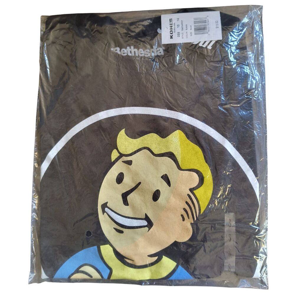 Fallout Vault Boy Graphic T-Shirt Men Women Small Black Bioworld Bethesda - Picture 4 of 5